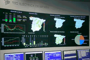 Centro de control del sistema eléctrico de Red Eléctrica de España.